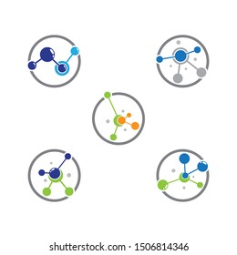 Molecule symbol vector icon illustration