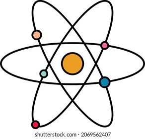 Molecule Symbol Vector Illustration Isolated On White Background. 