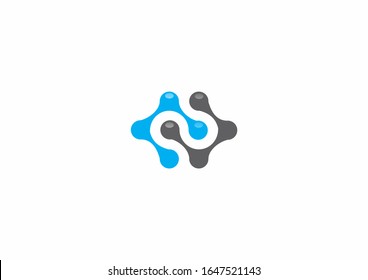 molecule symbol vector logo design concept