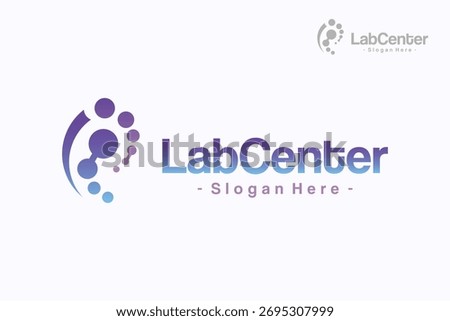 Molecule system icon vector. Medical lab logo. Healthy and science logo design template.
