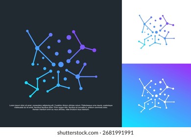 Vector de diseño de logotipo abstracto de tecnología de moléculas	