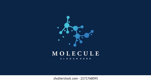 Logo-Vorlage für die Technologie von Molecule mit modernem abstraktem Konzept Premium Vector