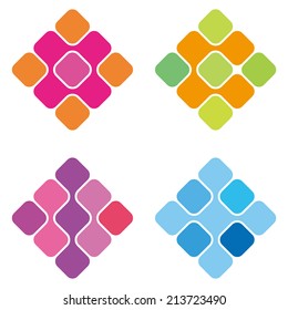 Molecule technology science DNA style vector design logo template.Chip icon. Electronics circuit concept.You can use in biotechnology, energy, water and electricity equipment, computer concept icons. 