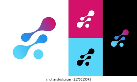 Molecule Technology Science Logo Design Concept 