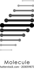 Molecule Thin Line Vector Icon. Flat Icon Isolated on the White Background. Editable Stroke EPS file. Vector illustration.