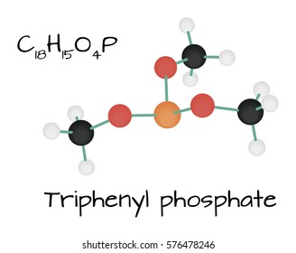 molecule Trimethyl phosphite C3H9O3P isolated on white