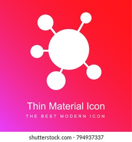 Molecule unions red and pink gradient material white icon minimal design