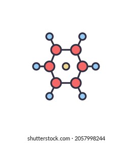 Molecule vector concept Chemistry colored creative icon or design element