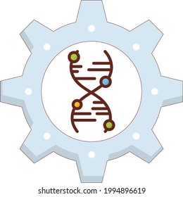 molecule vector flat colour icon