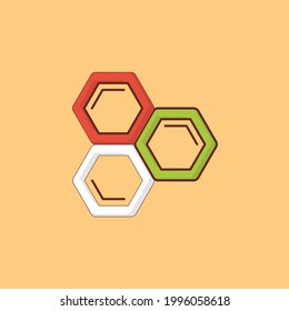 molecule vector flat colour icon