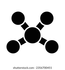 Molecule Vector Glyph Icon For Personal And Commercial Use.
