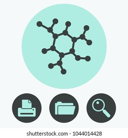 Molecule vector icon