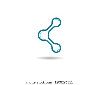 Molecule vector icon