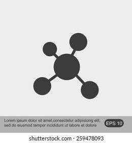Molecule vector icon