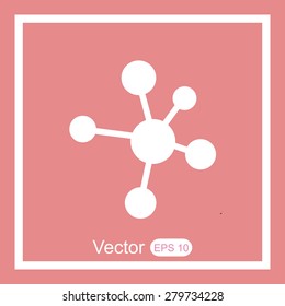 Molecule vector icon