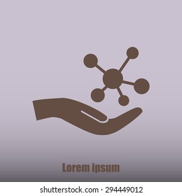 Molecule vector icon 