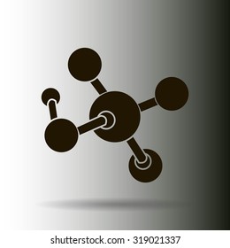 Molecule vector icon