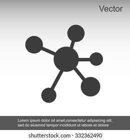 Molecule vector icon