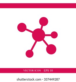 Molecule vector icon