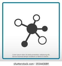 Molecule vector icon