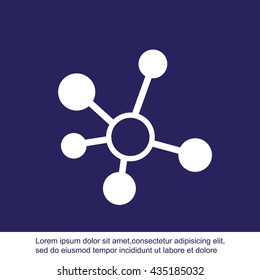 Molecule vector icon
