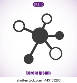 Molecule vector icon
