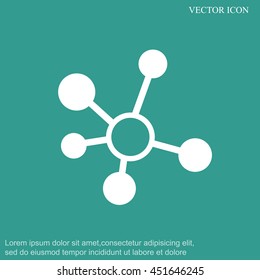 Molecule vector icon
