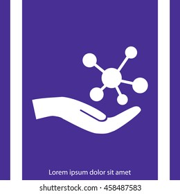 Molecule vector icon