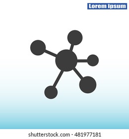 Molecule vector icon