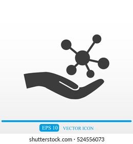 Molecule vector icon