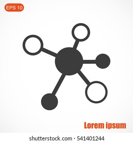 Molecule vector icon