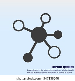 Molecule vector icon