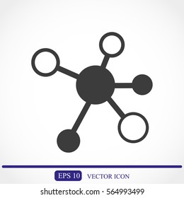 Molecule vector icon