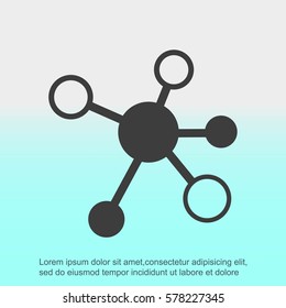 Molecule vector icon