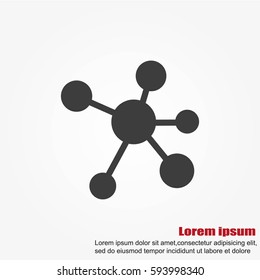 Molecule vector icon