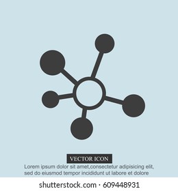 Molecule vector icon