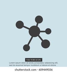 Molecule vector icon