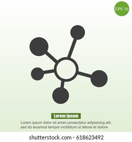 Molecule vector icon