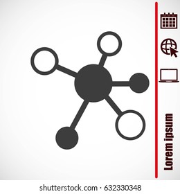 Molecule vector icon