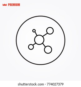 Molecule vector icon