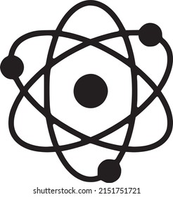 Icono de vector molécula, ilustración de vector atómico para diseño gráfico y web. EPS