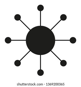 Molecule vector icon. circle of money icon. Element of banking icon for mobile concept and web apps.