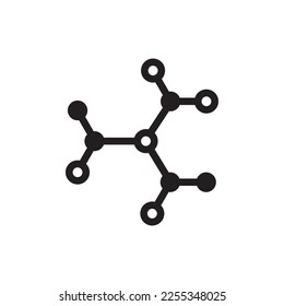 Molecule vector icon. DNA icon. Laboratory molecule flat sign. Nano DNA line icon. EPS 10 molecule symbol pictogram