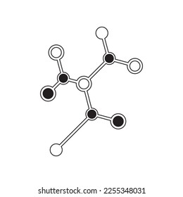 Molecule vector icon. DNA icon. Laboratory molecule flat sign. Nano DNA line icon. EPS 10 molecule symbol pictogram
