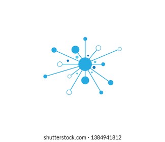 Molecule vector icon illustration design