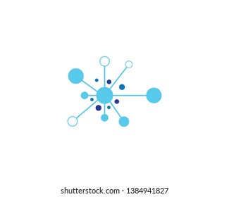 Molecule vector icon illustration design