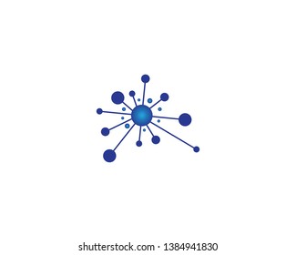 Molecule vector icon illustration design
