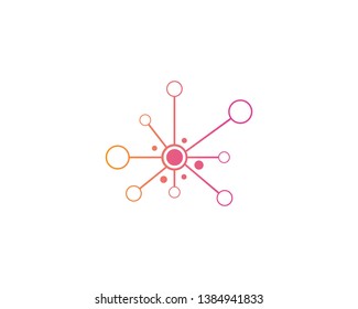 Molecule vector icon illustration design