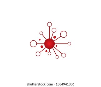 Molecule vector icon illustration design