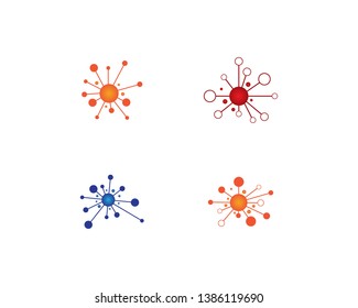 Molecule vector icon illustration design